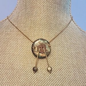 Handmade button shell necklace